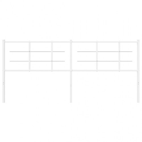 Sengegavl 200 cm i metal - hvid