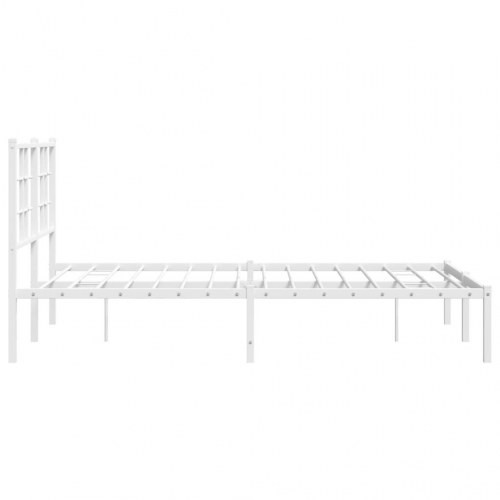 Sengeramme med sengegavl 120x190 cm metal hvid