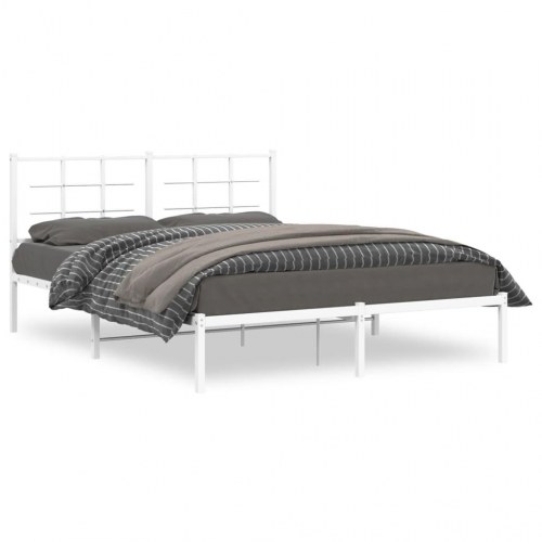 Sengeramme med sengegavl 160 x 200 cm - hvid
