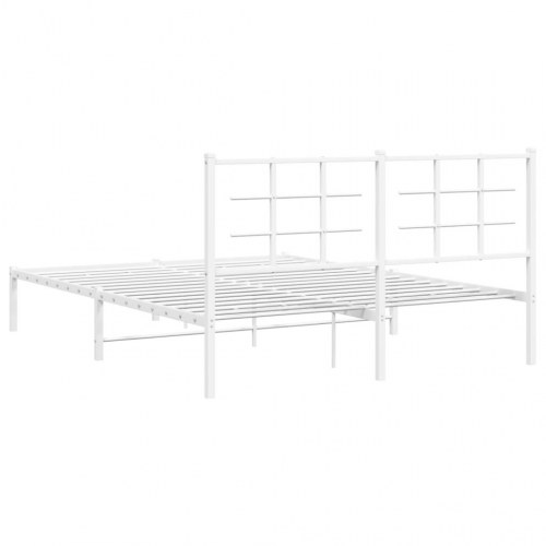 Sengeramme med sengegavl 160 x 200 cm - hvid