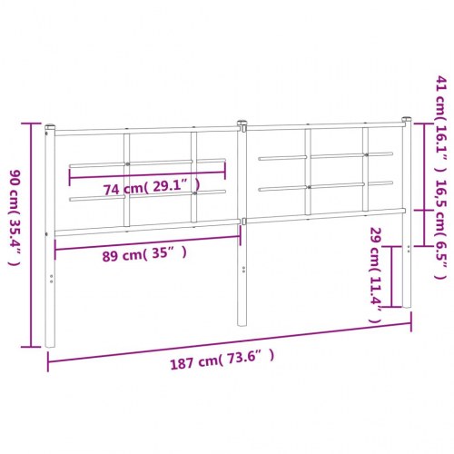 Udskiftningsgavl i metal 180 cm - hvid