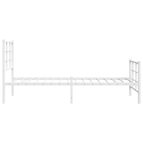 Sengeramme med sengegavl og fodgærde 75 x 190 cm - hvid