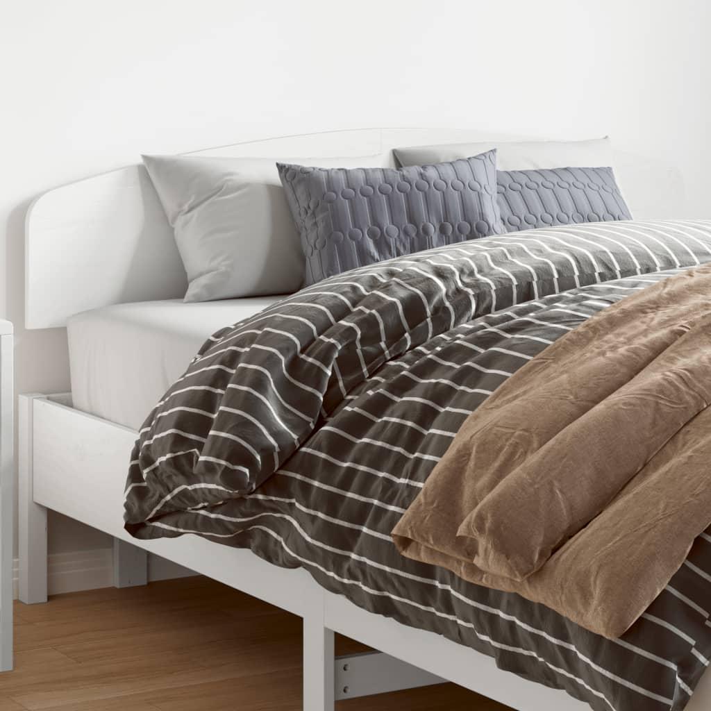 Sengegavl 150 cm massivt fyrretræ hvid