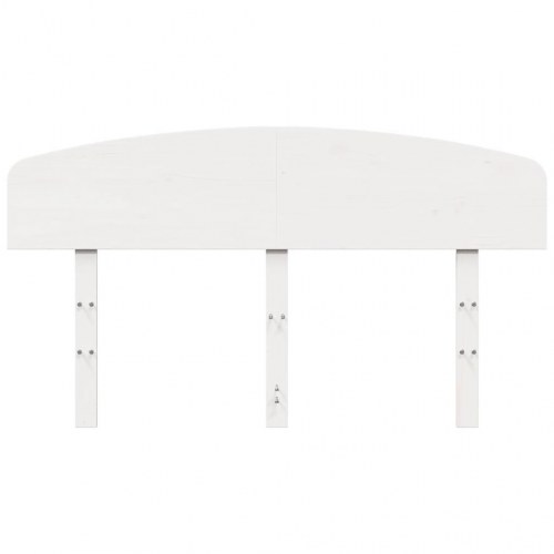 Sengegavl 150 cm massivt fyrretræ hvid
