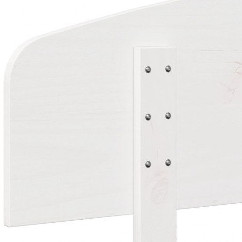 Sengegavl 150 cm massivt fyrretræ hvid