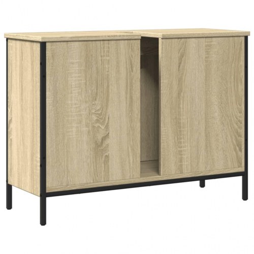 Underskab til håndvask 80x30x60 cm konstrueret træ sonoma-eg