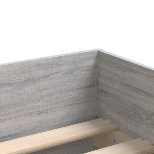 Sengeramme med skuffer 90 x 190 cm - grå sonoma-eg