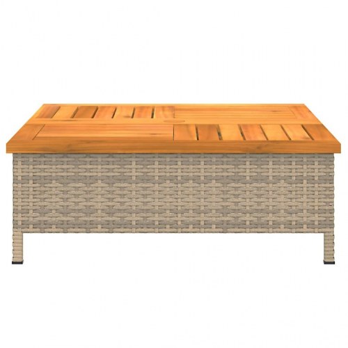 Skjuler til parasolfod i polyrattan 70 x 70 x 25 cm - beige