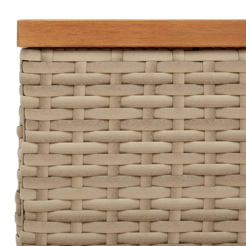 Skjuler til parasolfod i polyrattan 70 x 70 x 25 cm - beige