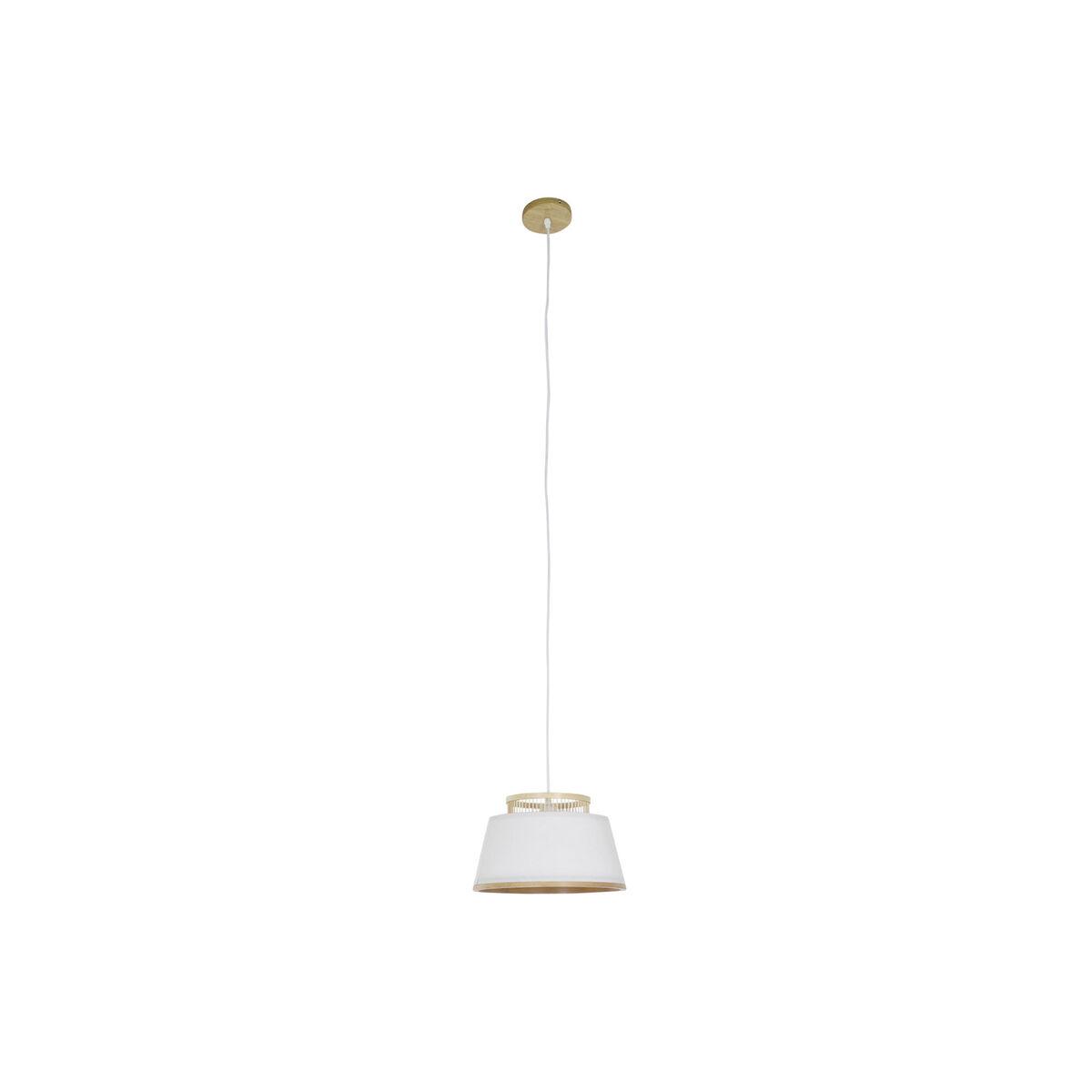 Loftslampe Hvid Brun Natur Bambus 50 W 30 X 30 X 20 Cm