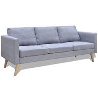 Sofa 3-pers. stof lysegrå