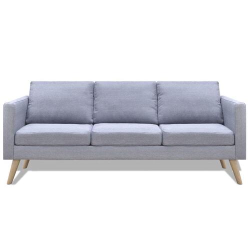 Sofa 3-pers. stof lysegrå