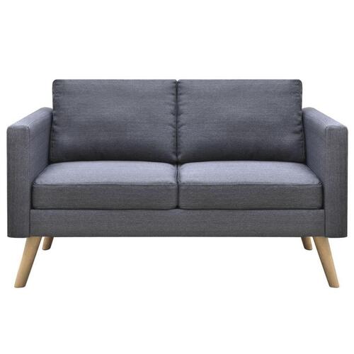 Sofa 2-pers. stof mørkegrå