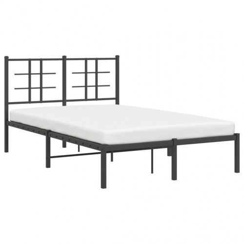 Sengeramme med sengegavl 120 x 190 cm - sort
