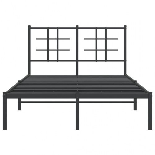 Sengeramme med sengegavl 120 x 190 cm - sort