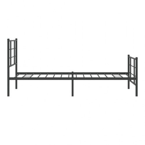 Sengeramme med sengegavl og fodgærde 90 x 200 cm - sort