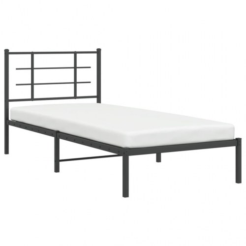Sengeramme med sengegavl 90 x 200 cm - sort