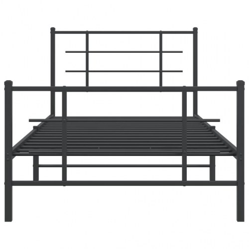 Sengeramme med gavl og fodgærde - 107 x 203 cm, sort