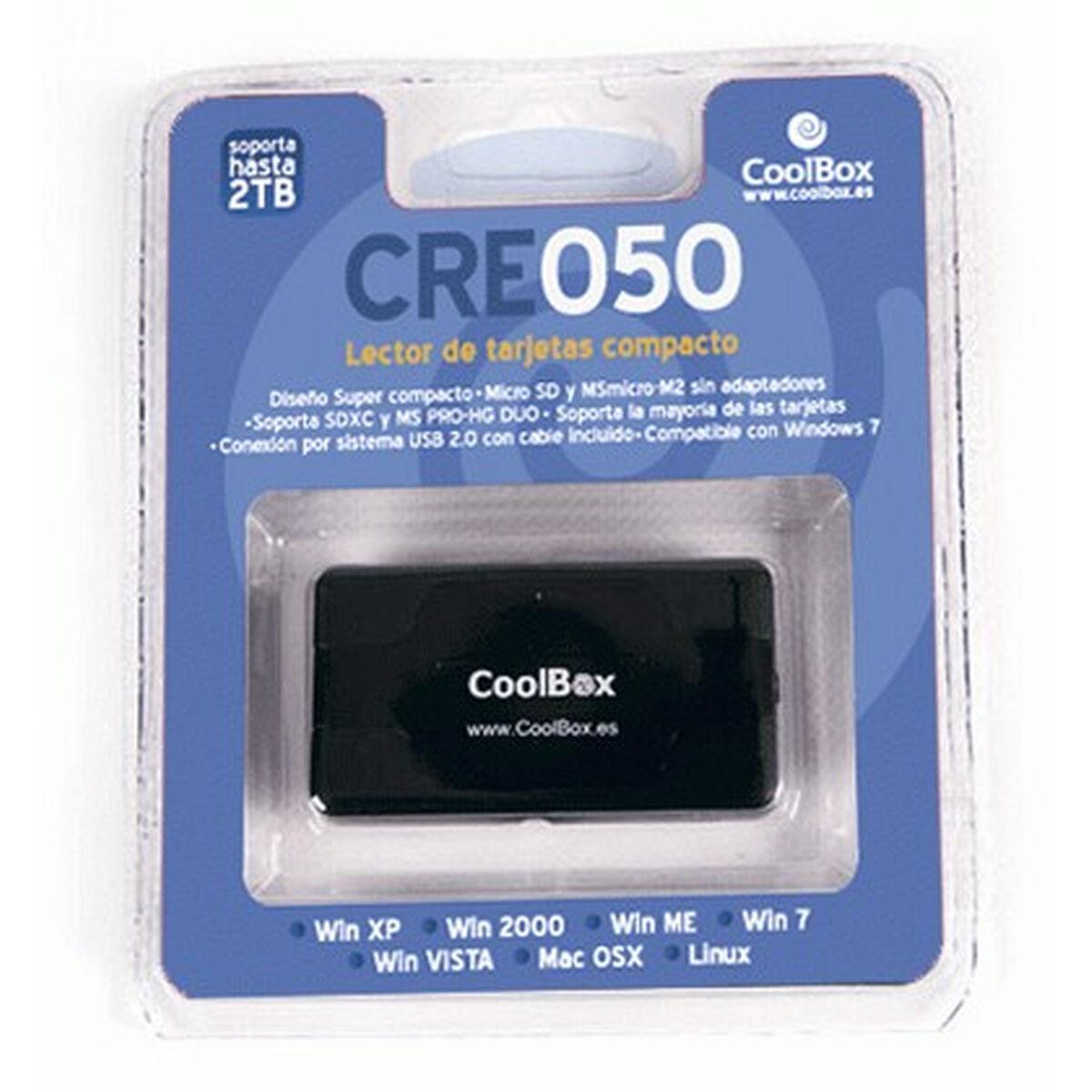 CoolBox CRCOOCRE050 kortlæser - sort, USB 2.0