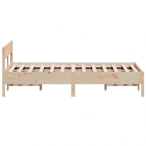 Sengeramme uden madras 150 x 200 cm i massivt fyrretræ