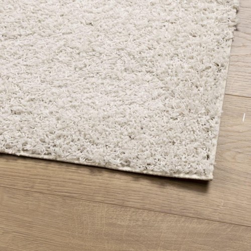 Shaggy gulvtæppe PAMPLONA - 160 × 230 cm, høj luv, creme