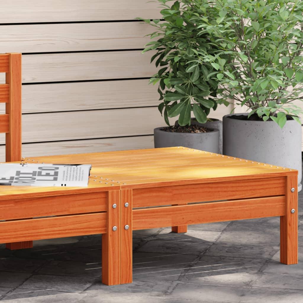 Hjørnemodul Til Havesofa Massivt Fyrretræ - 1 / Gyldenbrun / Fodskammel