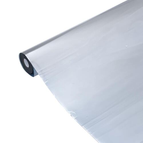 Solfilm 90x500 cm reflekterende effekt PVC sølvfarvet