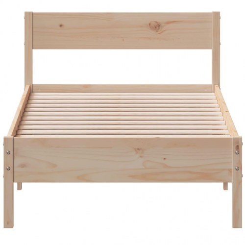 Sengeramme uden madras 100x200 cm massivt fyrretræ