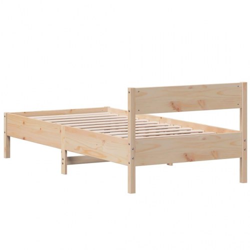 Sengeramme uden madras 100x200 cm massivt fyrretræ