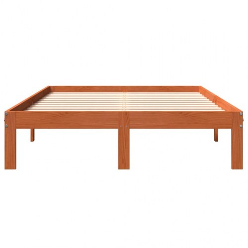 Sengeramme i massivt fyr 140x200 cm - gyldenbrun