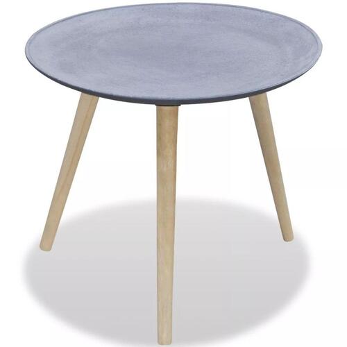 Sidebord rundt betonlook grå