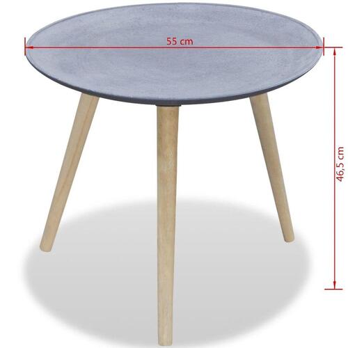 Sidebord rundt betonlook grå