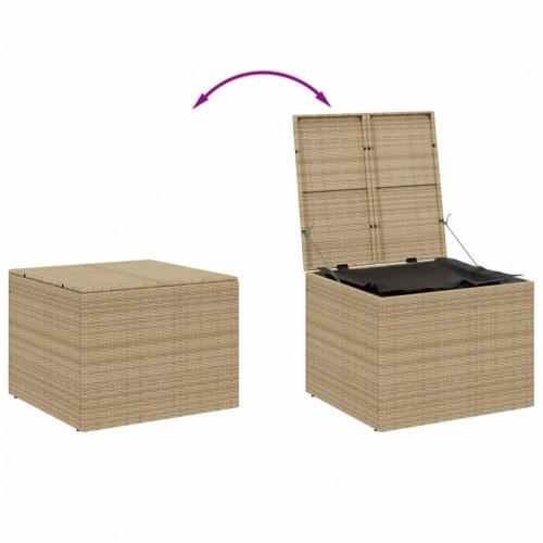 Opbevaringsboks til haven 291 l i polyrattan - beige