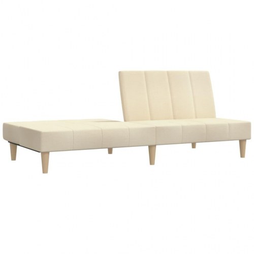 2-personers sovesofa i stof - cremefarvet