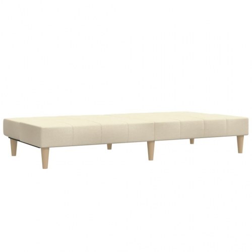2-personers sovesofa i stof - cremefarvet