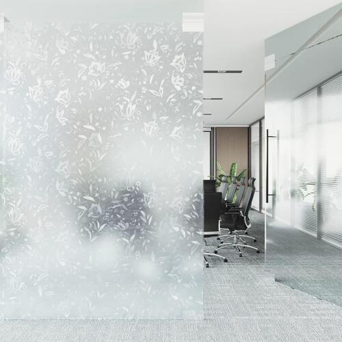 Vinduesfolie 45x500 cm blomstret mønster PVC matteret