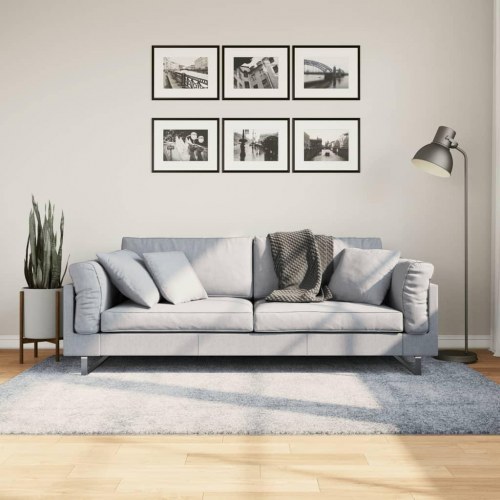 Shaggy gulvtæppe PAMPLONA - 140 × 200 cm - høj luv - blå
