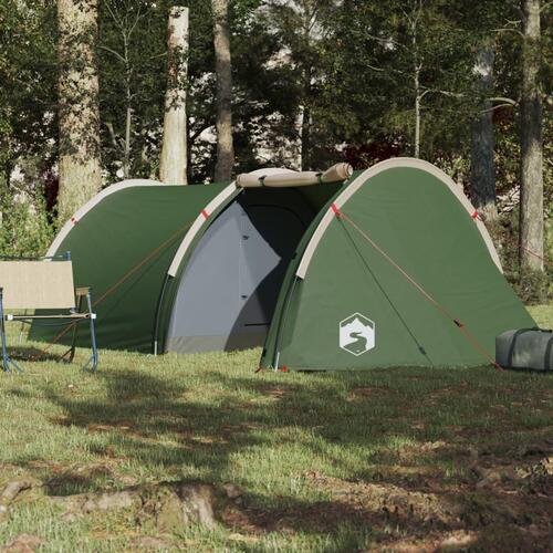 4-personers campingtelt vandafvisende grøn