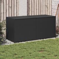 Opbevaringsboks til haven 283 l polyrattan sort