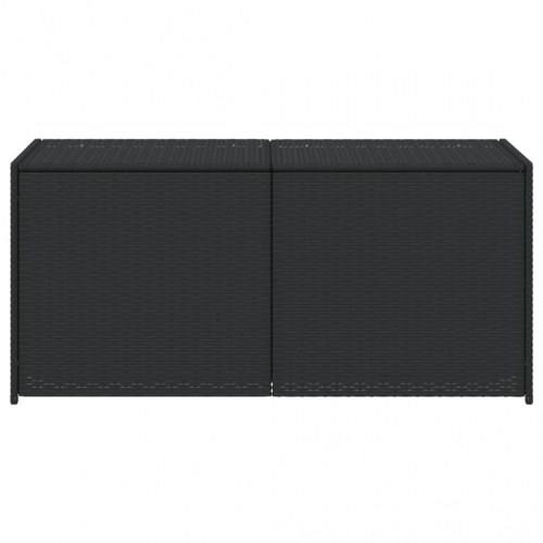 Opbevaringsboks til haven 283 l polyrattan sort