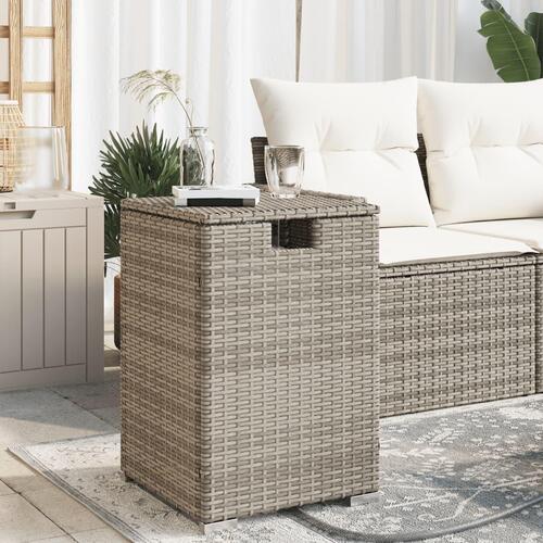 Gasflaskeskjuler 40x40x60 cm polyrattan grå