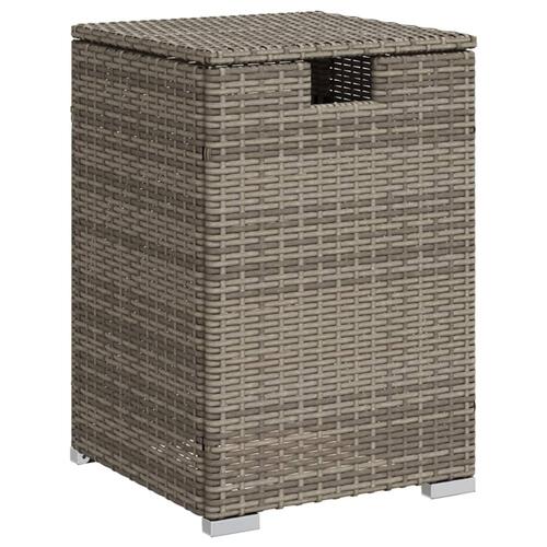 Gasflaskeskjuler 40x40x60 cm polyrattan grå