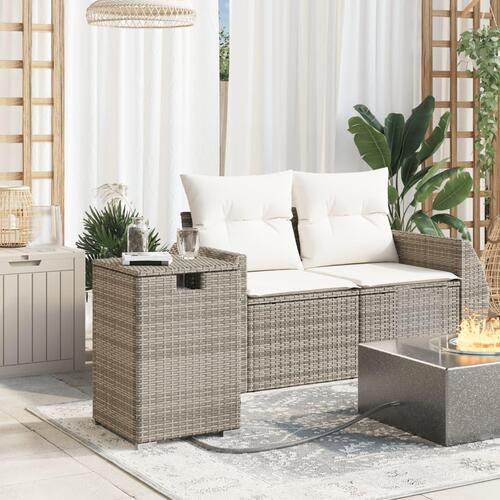 Gasflaskeskjuler 40x40x60 cm polyrattan grå