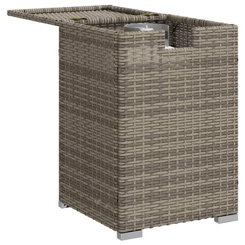 Gasflaskeskjuler 40x40x60 cm polyrattan grå