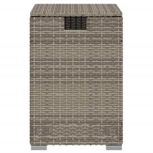 Gasflaskeskjuler 40x40x60 cm polyrattan grå