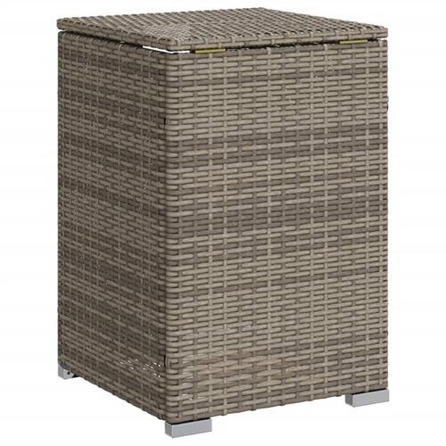 Gasflaskeskjuler 40x40x60 cm polyrattan grå