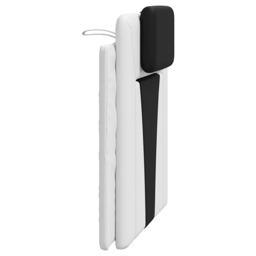 Gavlpude Viana 80 cm i kunstlæder - hvid/sort