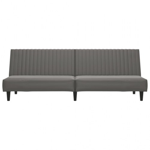 2-personers sovesofa kunstlæder grå