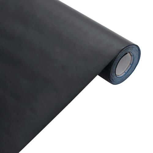 Selvklæbende folie til møbler 90x500 cm PVC mat sort
