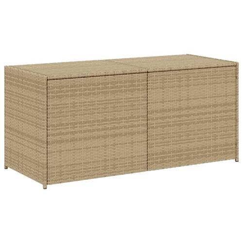 Opbevaringsboks til haven 283 l polyrattan beige